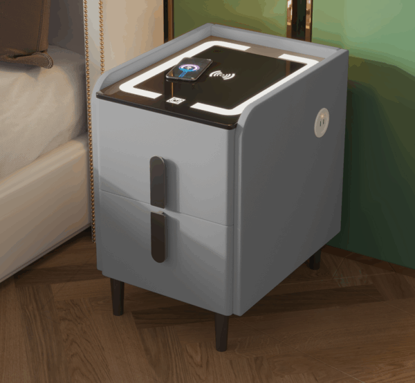 Mesita de noche B01 armario estrecho 35 (Bluetooth doble altavoz)Gris oscurolos 35 * 40 * 46 cm